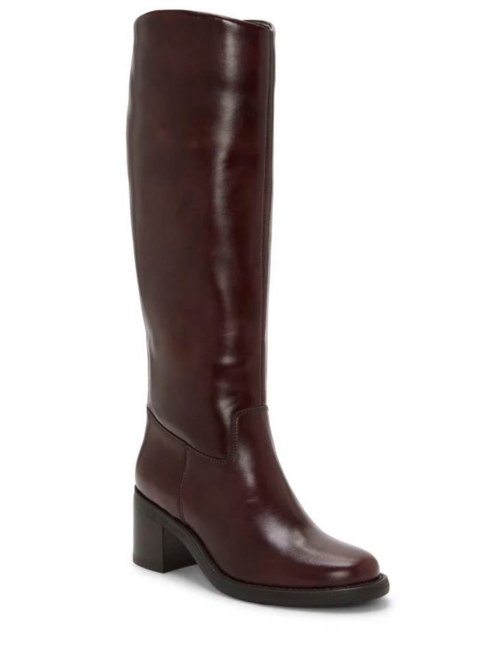 Vince Camuto Amree Wide Calf Boot Tall Leather Boot in Mahogany